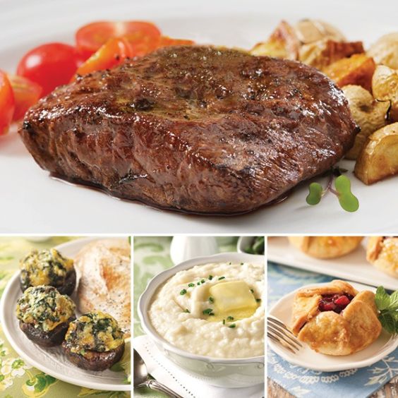 Shop now Marinated Flat Iron Steak Dinner For Four  Photo